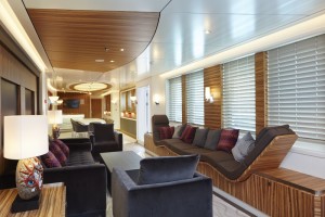 owner's lounge aboard the yacht Yersin