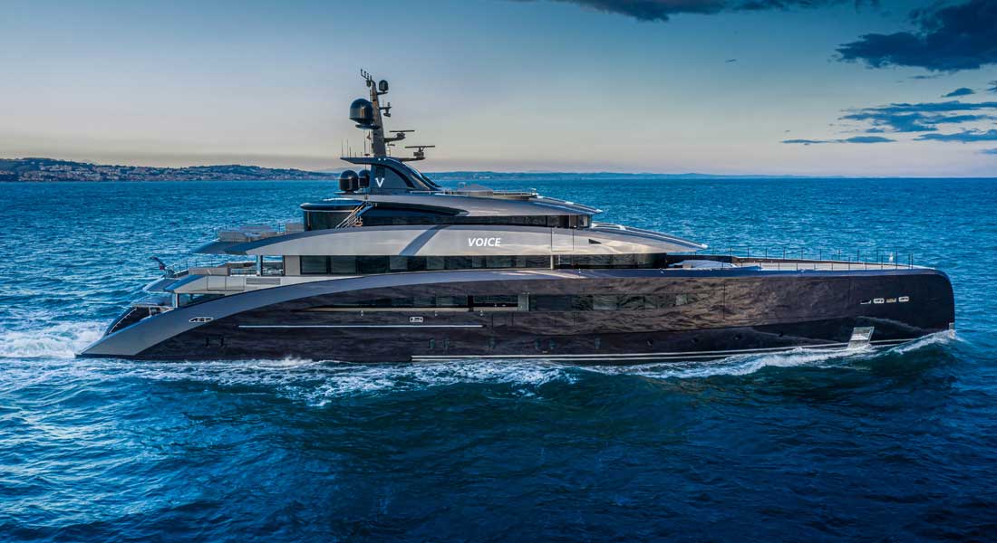 the superyacht known as CRN hull 137, Voice, has been delivered