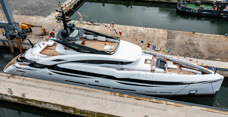 the ISA yacht UV II launched in June 2023