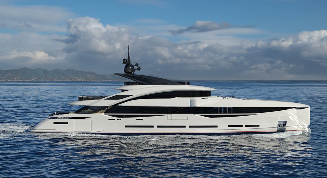ISA Yachts artist rendering of ISA GT 45 megayacht