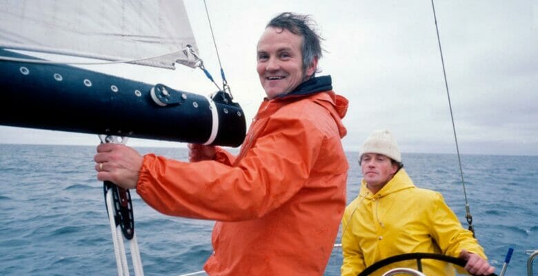 Jan-Eric Nyfelt, a co-founder of the Baltic Yachts superyacht yard, as a young sailor