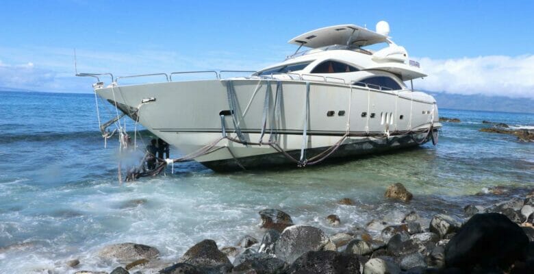 the yacht Nakoa ran aground in February 2023; the Nakoa yacht grounding resulted in lawsuits