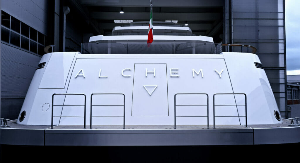 the Rossinavi yacht Alchemy launched in March