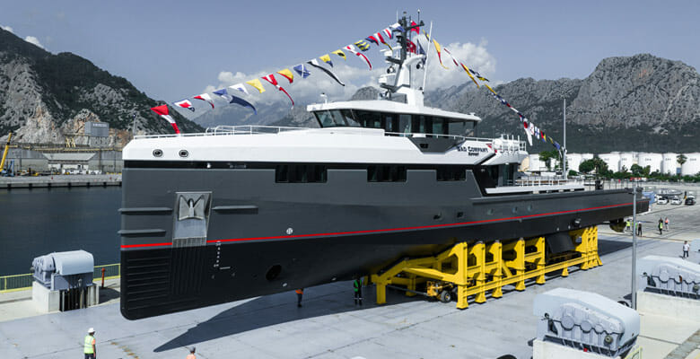 the launch of the yacht Bad Company Support